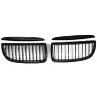 BimmerWorld Gloss Black Front Grilles — E90/E91 Pre-LCI 2006-2008